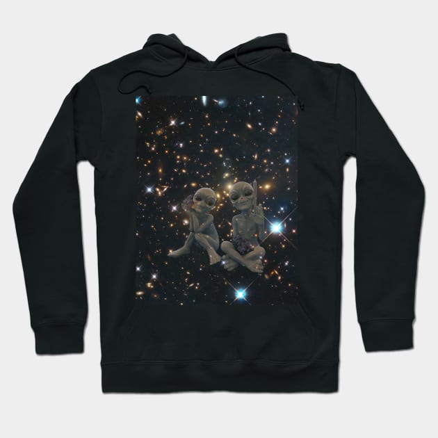 Getting high with aliens Hoodie by DreamCollage